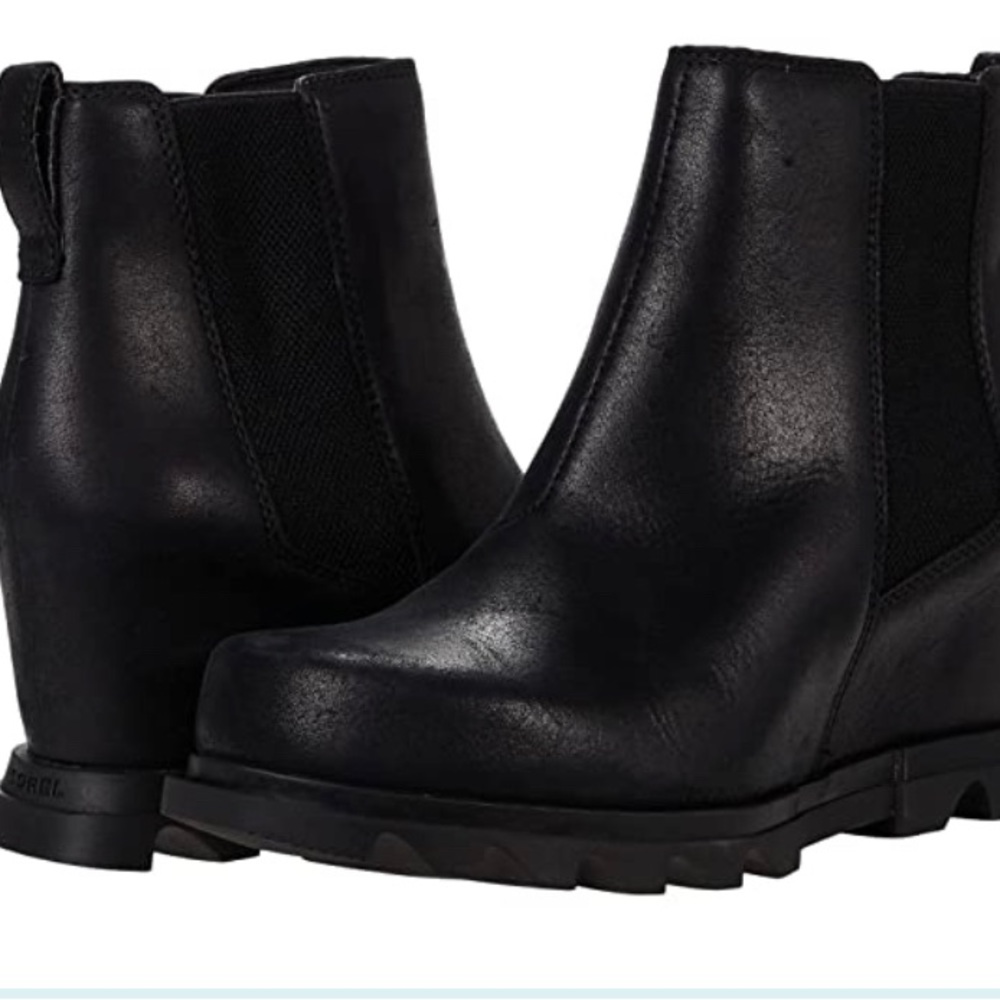 Sorel Women's Joan of Arctic Wedge III ChelseaWaterproof Leather Wedge Boots 8.5
